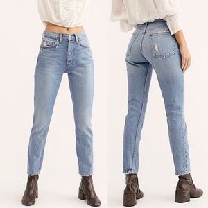 Boyish High-Rise Light Blue Straight Jeans